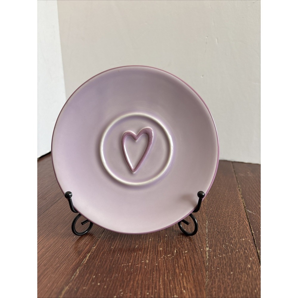 Starbucks Plate Heart Embossed  2006 6.5" Saucer Plate Vanity Tray‎